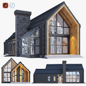 Barnhouse with stained glass windows