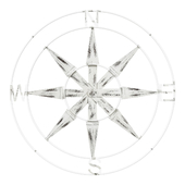 Wall mural Wall decor Metal Nautical compass Wall decor compass