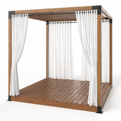 Wooden gazebo-pergola 3