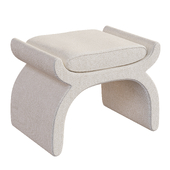 Arc Cream Boucle Stool