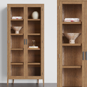 west-elm Mahogany Wood Tall Cabinet
