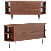 West Elm Rounded Wood Slats Buffet