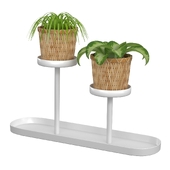 IKEA CHILISTRAN KLYNNON plant stand rattan pots