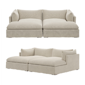 Four Hands Atelier Habitat Double Chaise Sectional