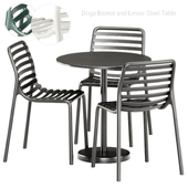 Muuto Linear Steel Cafe Table and Doga Bistrot Chair by Nardi