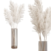 Sprigs of pampas grass in a vase