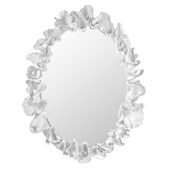 Celeste Oval Leaf Coral Mirror