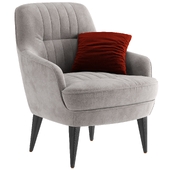 Caravel Armchair velvet and leather