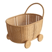 ZaraHome CARRITO RATAN CON RUEDAS