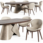Scott wood table Rachel chair