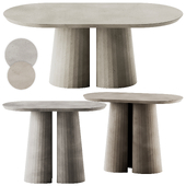 Fusto Oval Coffee Tables by Forma & Cemento