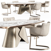 Scott ceramic table Rhonda chair