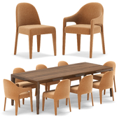 RH Gael restangular table chair