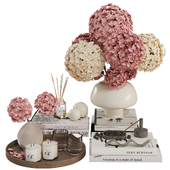 Decorative set hydrangea set 7