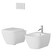 Wall hung Toilet and bidet Duravit Happy D.2