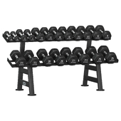 Hexagonal dumbbell rack