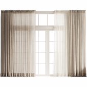 Translucent Linen Curtains with Tulle