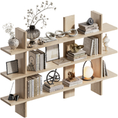 Bookcase with decorative set