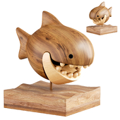 Unique hand carved Shark model