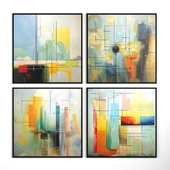 Interior paintings in abstract style 06