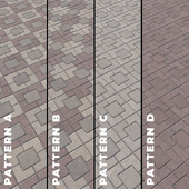 Set of four paving textures Corners 1799