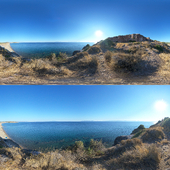 HDRI Mediterranean Cliffside & Sea View