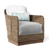 Mesa swivel lounge chair palecek