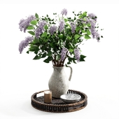 Decorative set with lilac 003