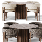 Bay Wood Chair and Tactile Dining Table