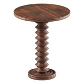 French Wood Side Table by Charles Dudouyt