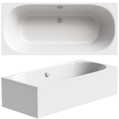 Acrylic bathtub Cezares Metauro 180x80 cm with frame