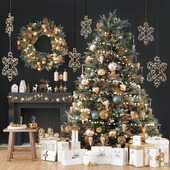 Christmas tree with fireplace #5
