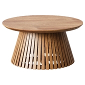 Buley Round Slatted Coffee Table