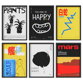 Set of modern posters