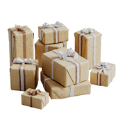 Gifts in craft packaging