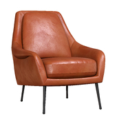 Lottie Leather Chair - Metal Legs