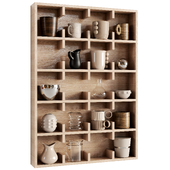 Wall shelf for mugs 01