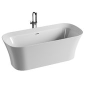 ZEAFIVE Inch Acrylic Freestanding Bathtub