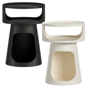 Chic Round Side Table With Cat Nest