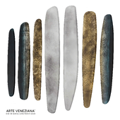 OM Wall mirror-panel Scorci Verticali by Arte Veneziana