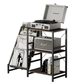 A Crosley Cruiser vinyl turntable and a Marshall STANMORE White set speaker