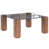 Coffee table walnut wood Boldi