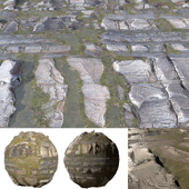 Mossy Wet Rock Terrain
