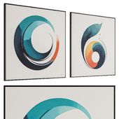 Paintings Flow of Circles | 4K | PBR