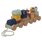 Wooden train for animals
