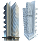 High-rise office building No. 5 - Building - 3D model