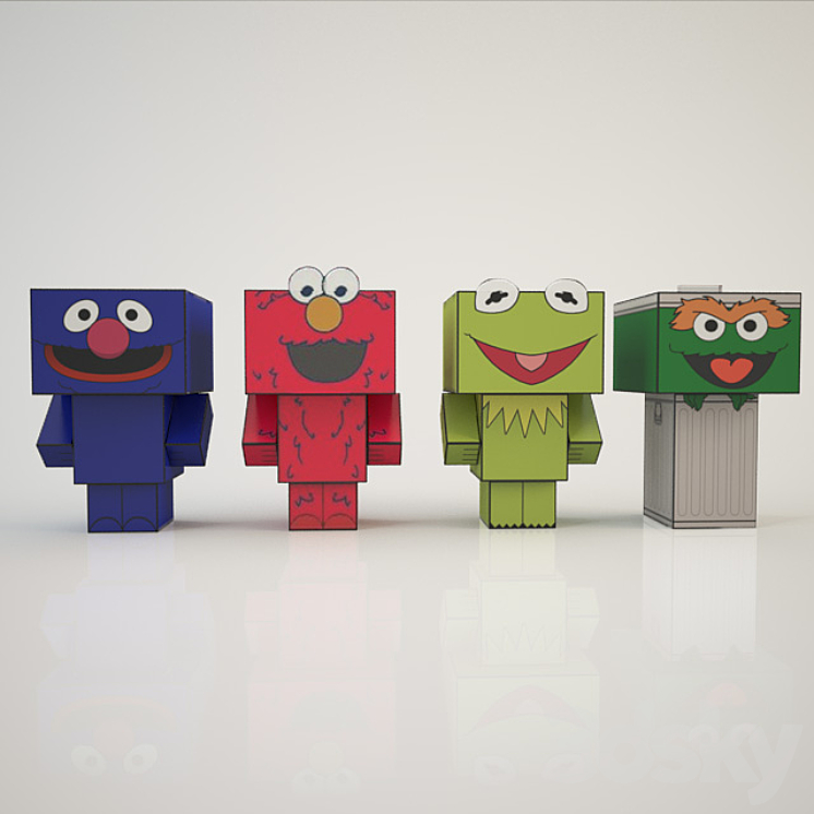 Cubeecraft Roxy Cubeecraft - Muppets - Toy - 3D model