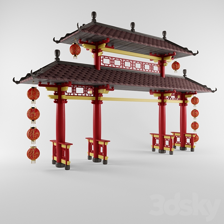 Chinese gate - Other - 3D model