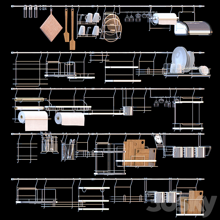 Set Reiling system Pepo Modern / Retro - Other kitchen accessories - 3D ...