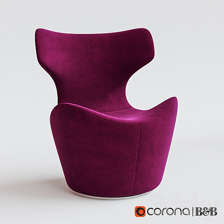 &amp;quot;B &amp; B&amp;quot; Italia Piccola Papilio chair - Arm chair - 3D model